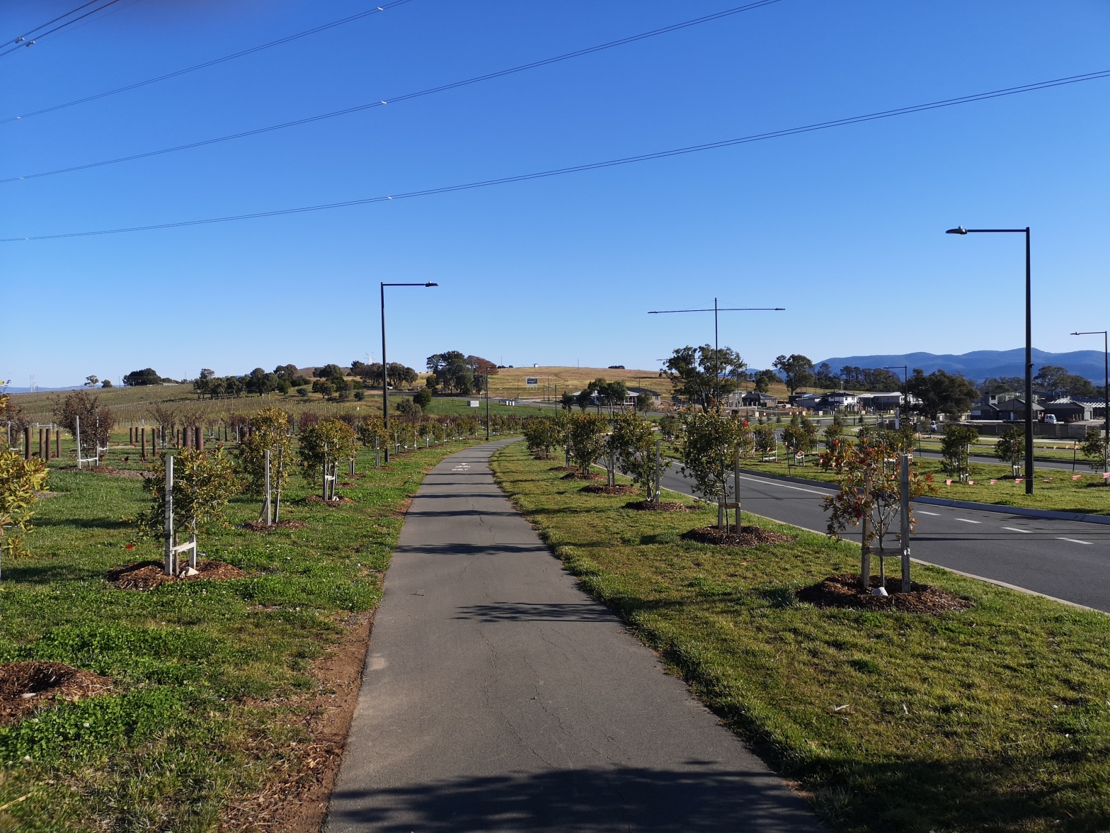 Bike ONLY path, new suburb of Strathnairn, West Belconnen