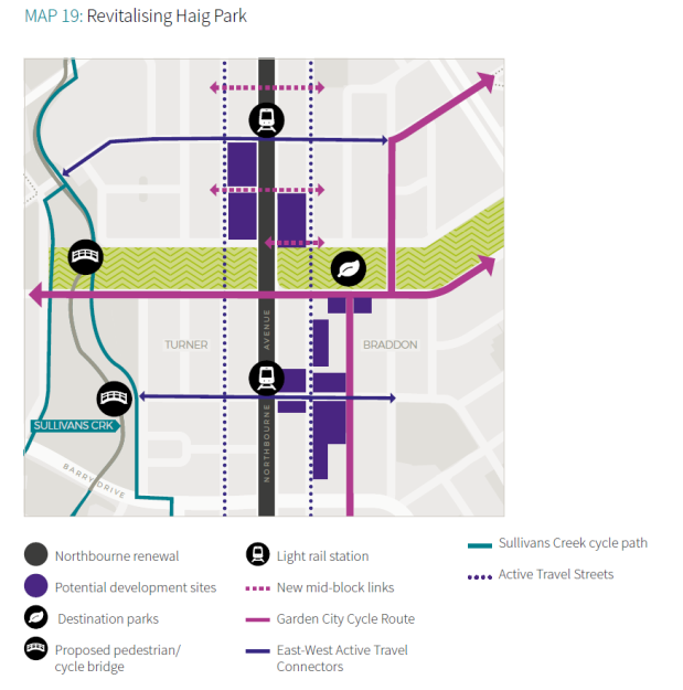 Map 19 Revitalising Haig Park, City And Gateway Urban Design Framework, December 2018