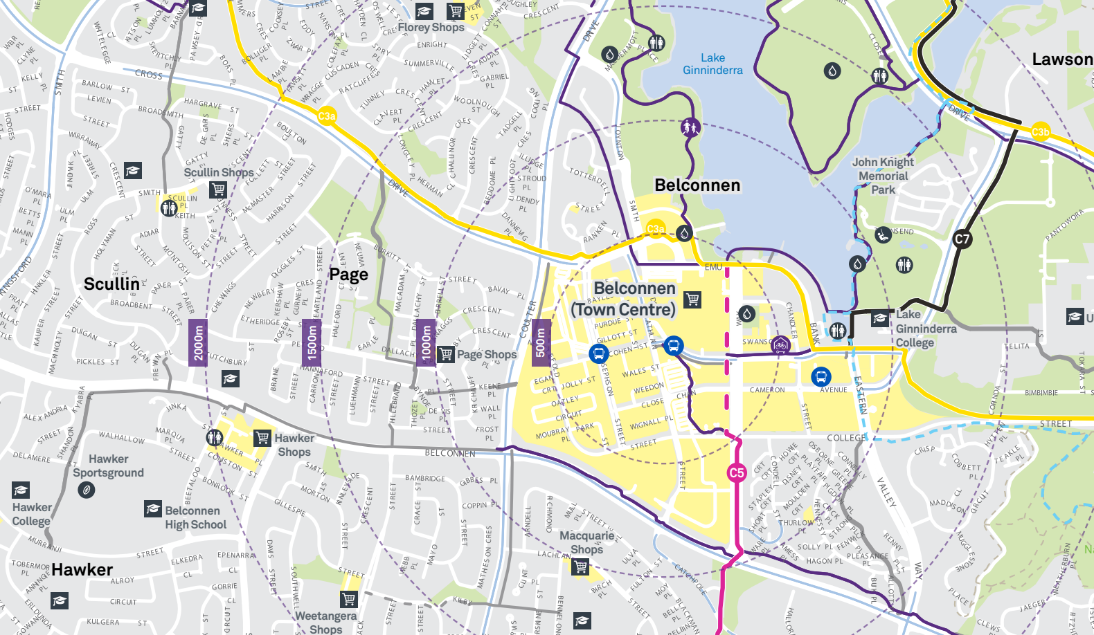 2022 Belconnen bike paths