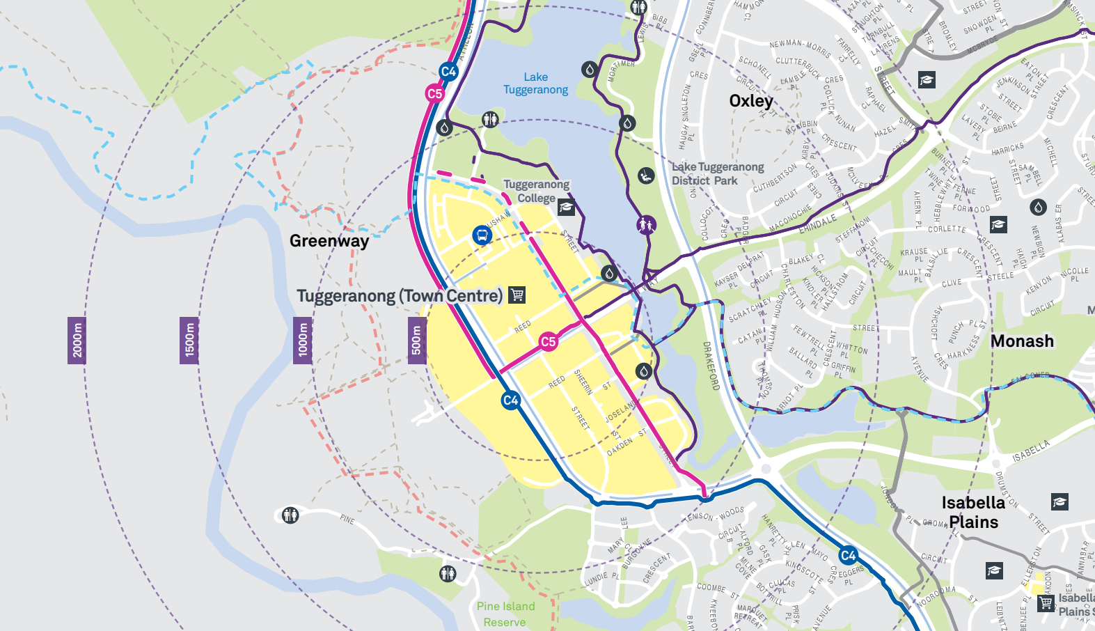 2022 Tuggeranong bike paths